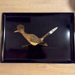 Couroc Roadrunner Midcentury large serving tray.